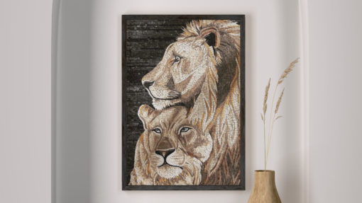 Lion Art Stone Mosaic